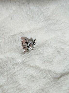 James Avery Silver I ♥ MOM Pendant Charm